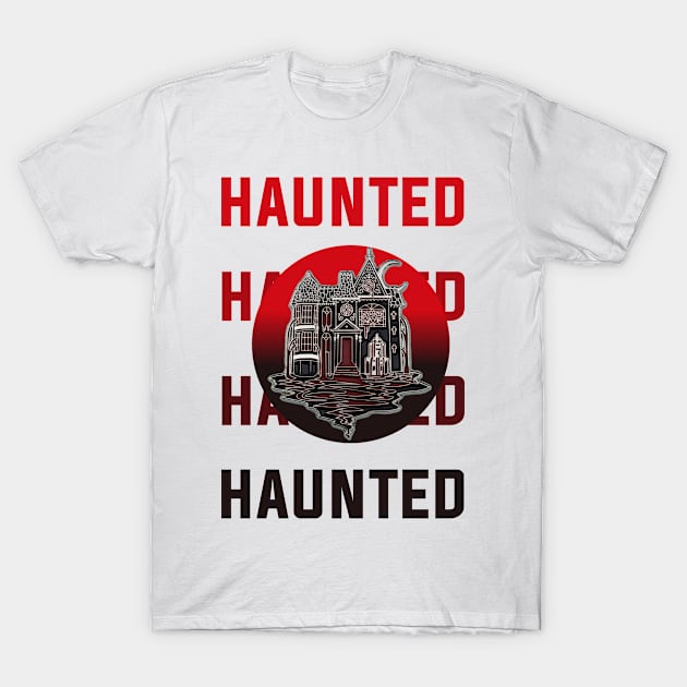 Repeated haunted mansion text T-Shirt by Mkt design